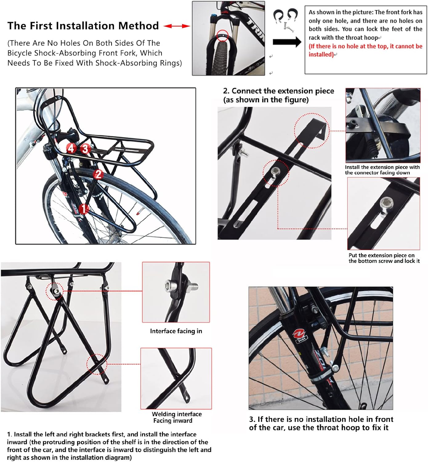 Bicycle Front Rack, Bike Luggage Touring Carrier Togo Ubuy