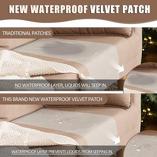 Miniatura 4 de Azobur Parches para sofá, cinta de tela duradera extra grande, ideal para reparación de tapicería automotriz, impermeable, autoadhesivo, arreglar