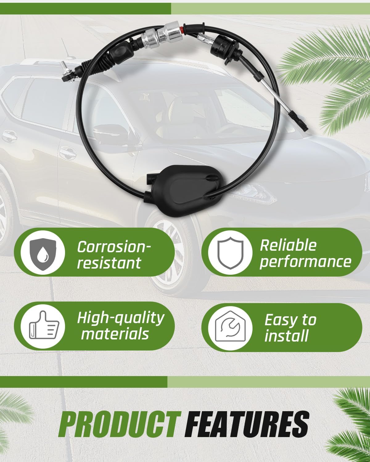 Automatic Transmission Shift Cable Fit for Nissan Rogue 2008 2009 2010 2011 2012 2013 2014 2015, Replacement 905-634 34935JM000