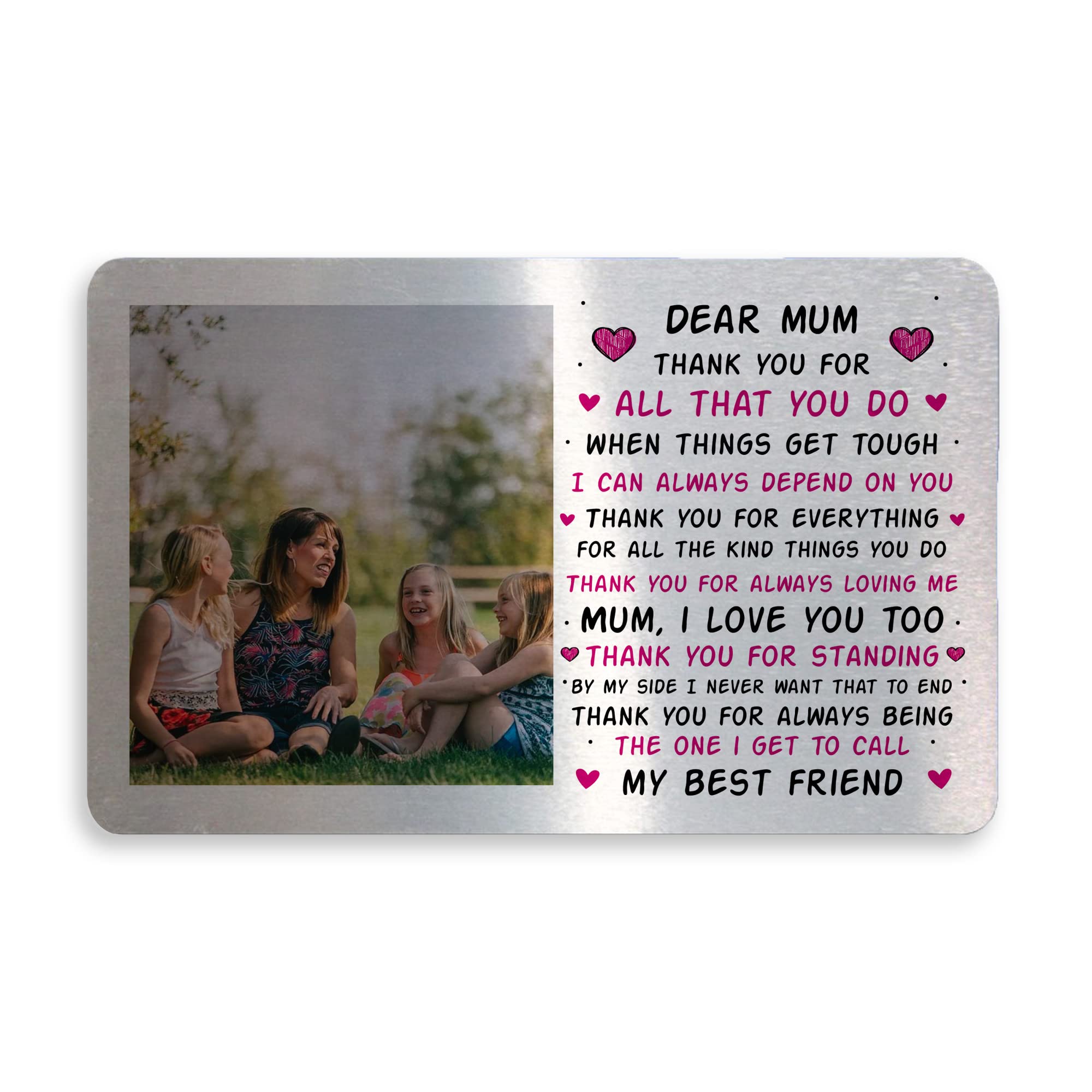 RED OCEAN Personalised Photo Gift For Mothers Day Novelty Mum Gift From Daughter or Son Keepsake Present