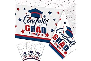Exclusive Class of 2024 Red Blue Graduation Round Tablecloths