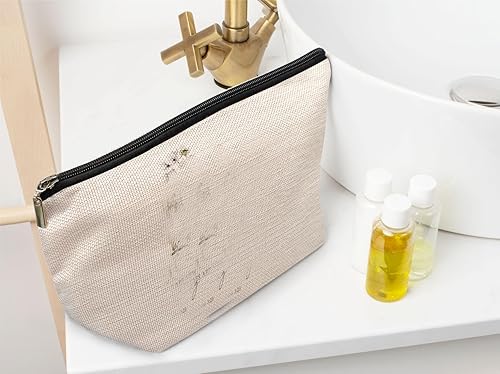 Ayxvt Bolsa de maquillaje Preppy, bolsa de maquillaje rosa, bolsa de maquillaje para mujer, bolsa con cremallera, bolsa de aseo de viaje, regalos