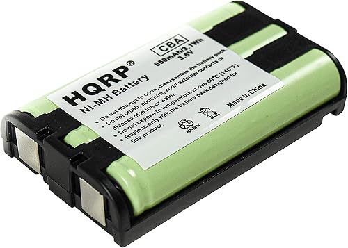 Miniatura 3 de HQRP Paquete de 2 baterías de teléfono compatibles con Panasonic HHR-P104 HHR-P104A KX-TG5230 KX-TG5240 KX-TG5243 KX-TG5428 KX-TG5480 KX-TG5561