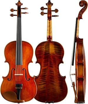 CHRISTINA Muse Acoustic Violins for Beginners 1/2 Full Size Violin with Case, Rosin, Shoulder Rest, Bow, Extra Strings