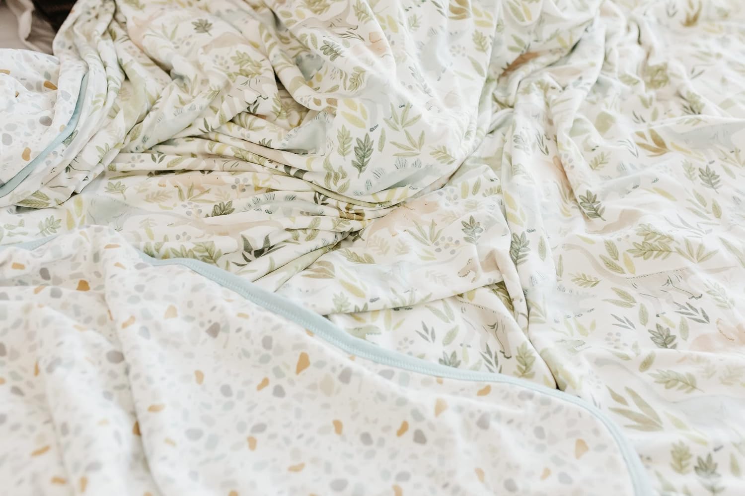 Copper Pearl Jumbo 3-Layer Baby Blanket: Soft Baby Quilts for Boys and Girls | Breathable, Cozy, Toddler Blanket | Baby Quilt for Newborns | 46x46 Premium Polyester/Rayon | Rex