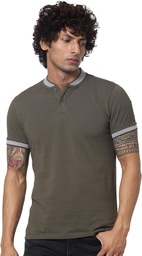 JACK & JONES Men's Slim T-Shirt (234129702_Olive Night S)