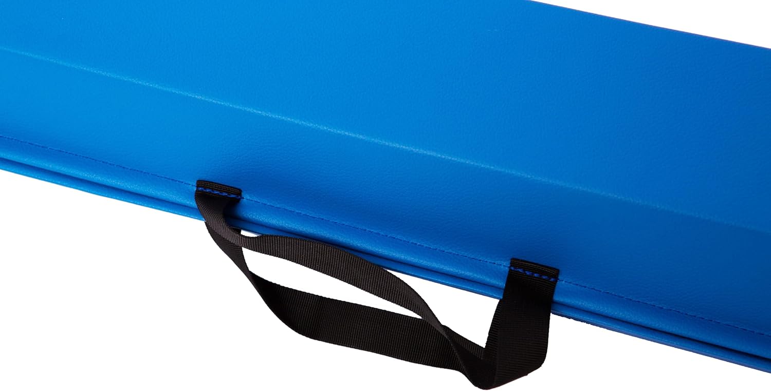 Fitvids 8 FT Folding Balance Beam Gymnastics Floor Beam with Anti-Slip Bottom and Carrying Handles – Blue – nan – Blue