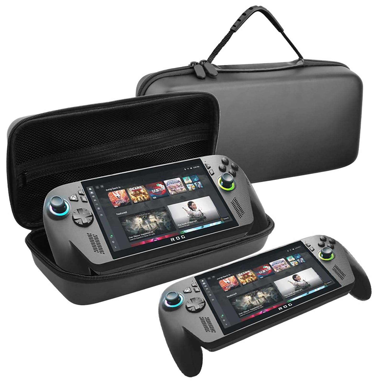 Baomaeyea Hard Carrying Case for ROG Xbox Ally Drop-Proof and Shockproof EVA Protective Carry Bag with Large Capacity for ROG Xbox Ally/Rog Xbox Ally X Gaming Handheld Console&Accessories (bk-PU) - Image 2