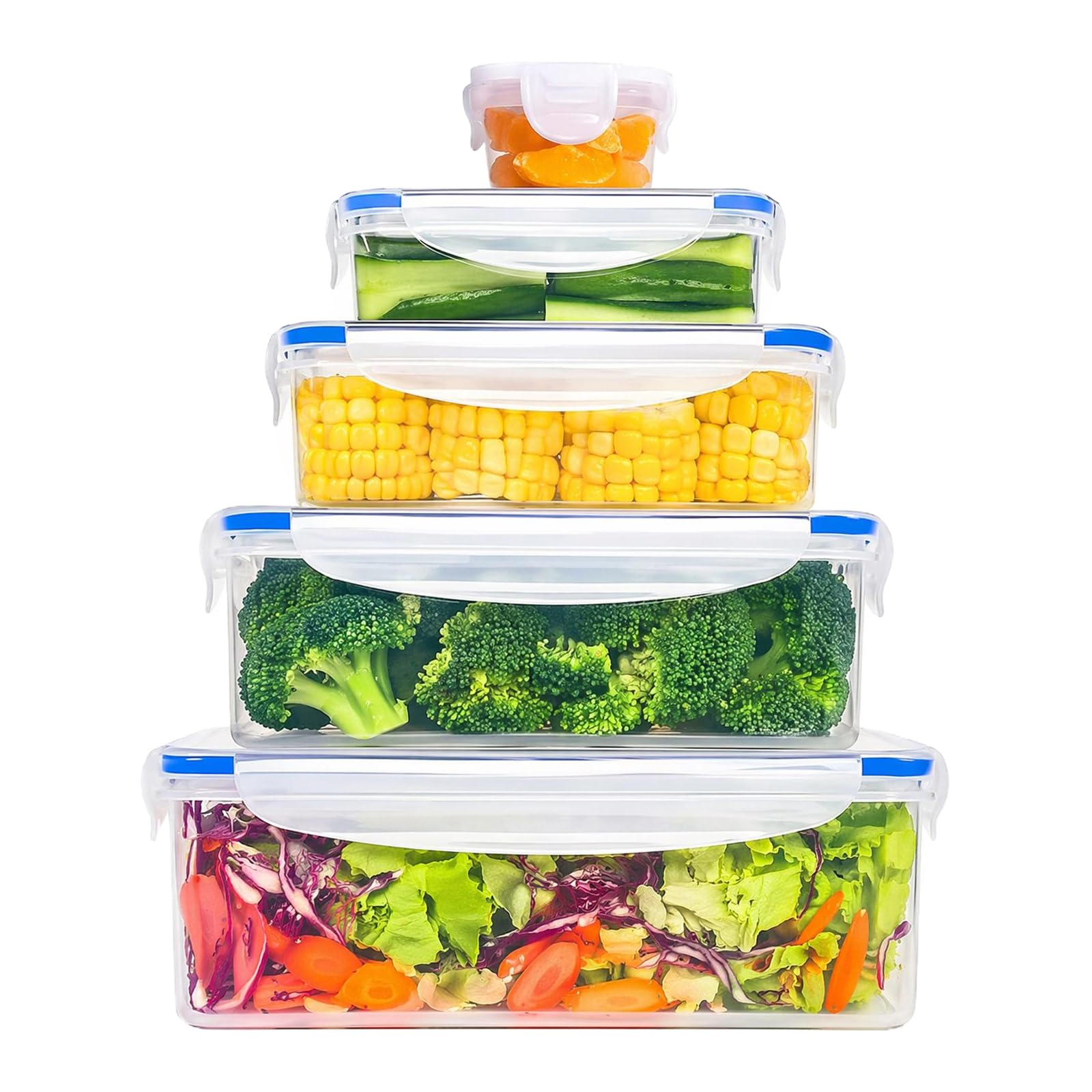 Leakproof Food Storage Containers | Stackable Fruits Storage Boxes Airtight