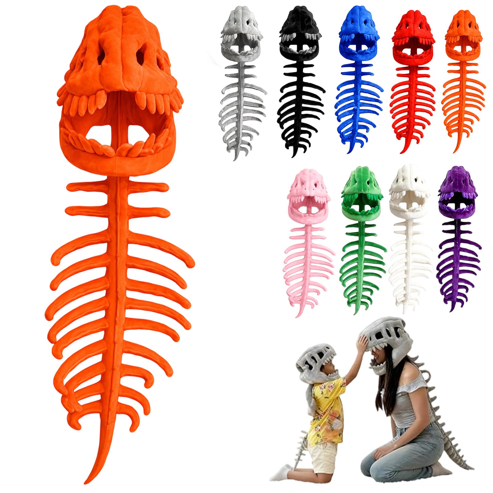 2026 New Dinosaur Skeleton Costume, 3D Spinosaurus Skull Mask & Plush Spine for Dress-Up Play — view 15