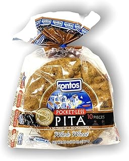 Kontos Bakery, Whole Wheat Smart Pockets Pita Bread, Low Sodium, Low Cal...