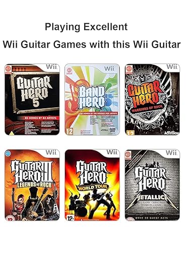 Miniatura 2 de Wireless Guitar for Wii Guitar Hero and Rock Band Games Color Black