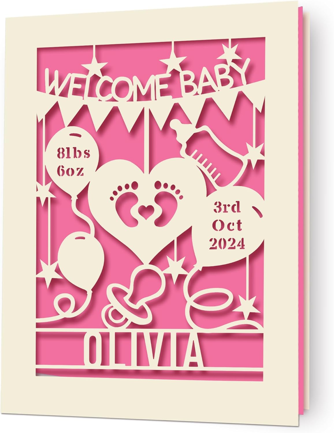 Personalsed Kds Brthday Card Laser Paper Cut Greetng Cards | Etsy UK