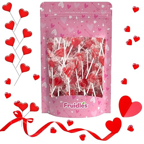 Miniatura 3 de Fruidles - Piruletas duras con forma de corazón, diseño Kosher Parve, envueltos individualmente