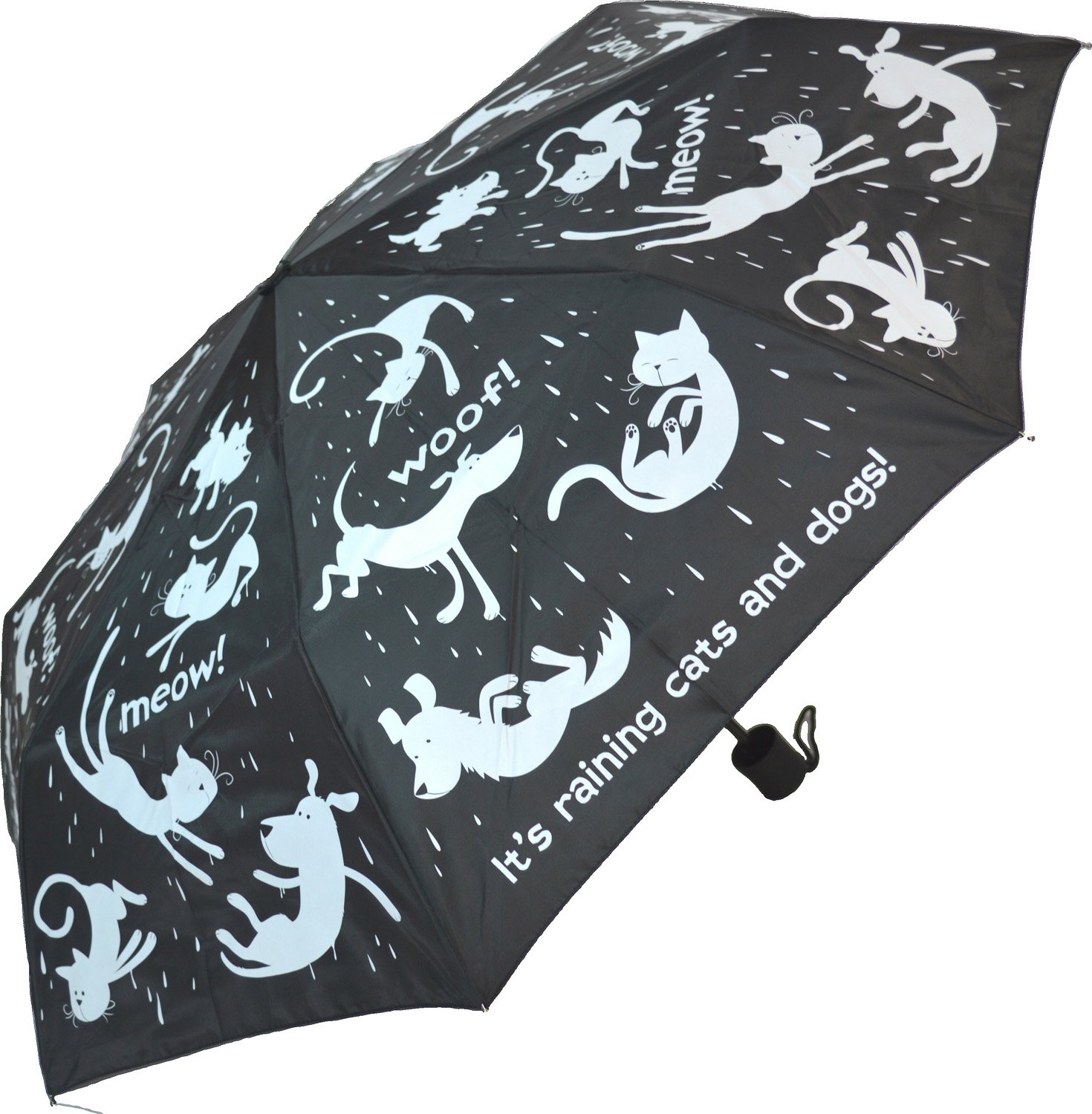 SoakeEveryday Raining Cats & Dogs Folding Umbrella