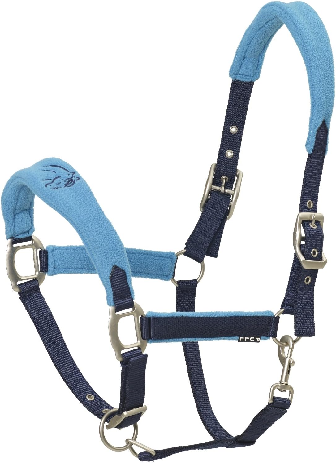 Centaur Fleece Cushion Breakaway Halter - Size:Oversize Color:Navy/Turquoise