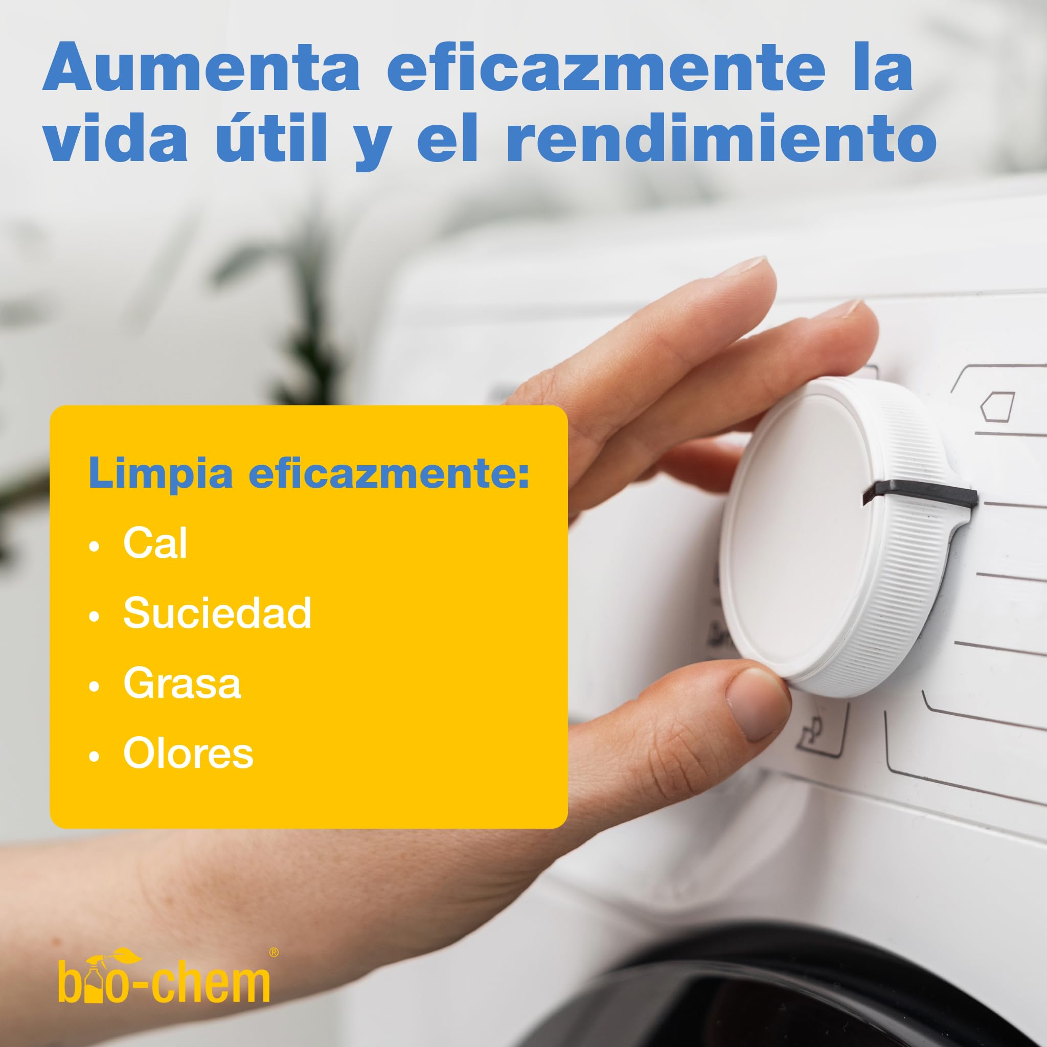 bio-chem Detergente para lavadoras y lavavajillas 6L | Tratamiento completo para lavadoras y lavavajillas: higiene óptima, sin colorantes, compatible con todos los materiales