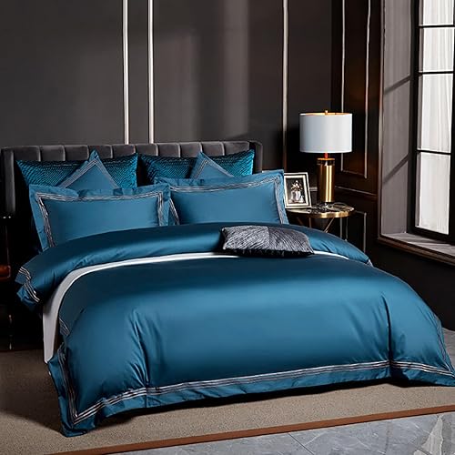 ErZhuiZi Juego de funda de edredón de 4 piezas tamaño King, funda de edredón de tamaño doble, 1 funda de edredón, 1 sábana y 2 fundas de almohada