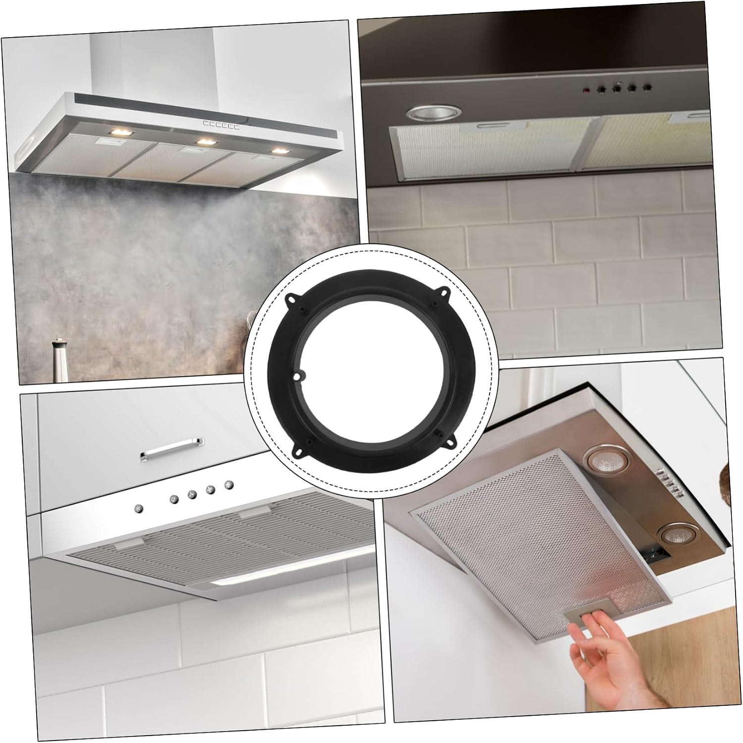 Old Style Range Hood Oil Guide Slot Ring Plastic Kitchen Accessory