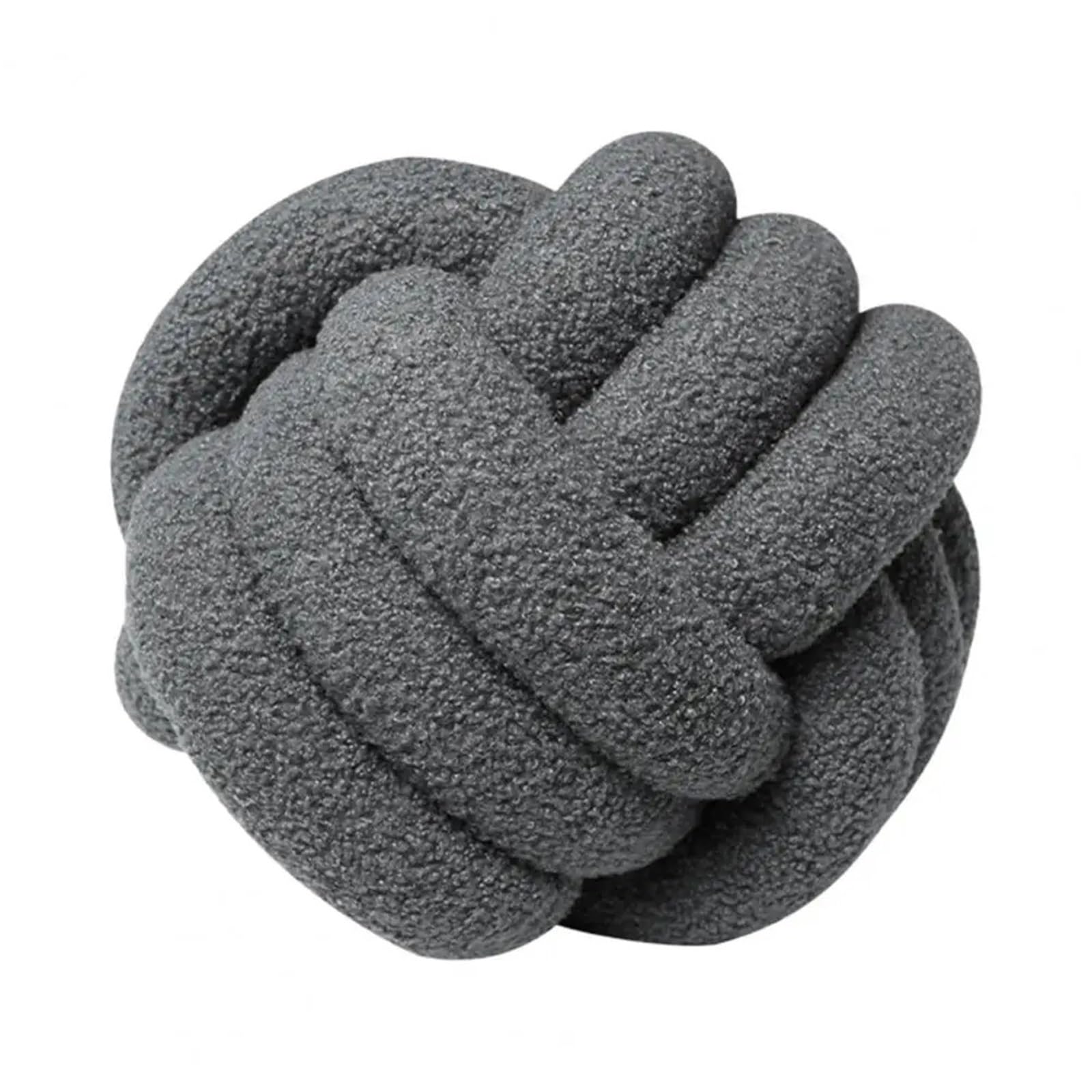 GIYXHU Art Decor Christmas Knot Pillows Ball Round Cushion Soft Handmade Knotted Pillow Plush Home For Bed for Couch(Dark Gray)