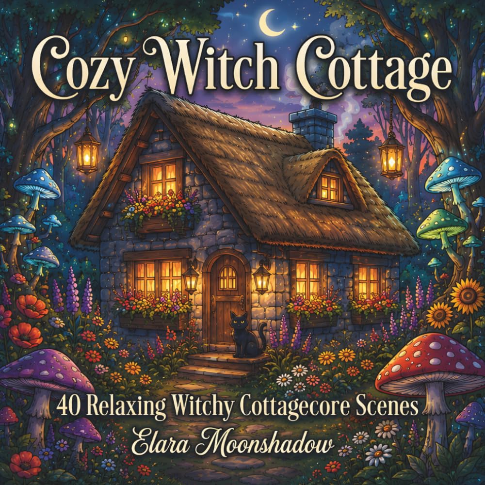 Cozy Witch Cottage: 40 Relaxing Witchy Cottagecore Scenes