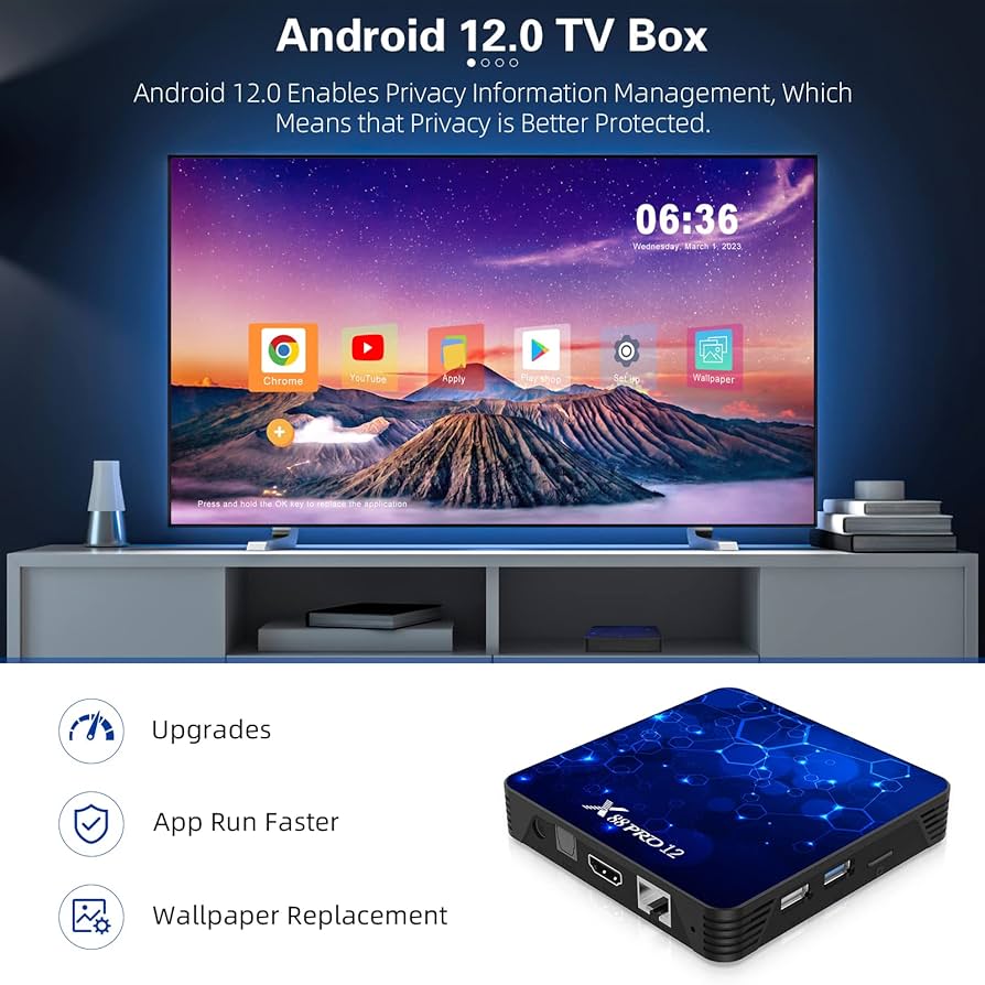 ★FAST LIFE android TV★ Amazon.com: Android 12.0 TV Box, X88 PRO 12 Android TV Box