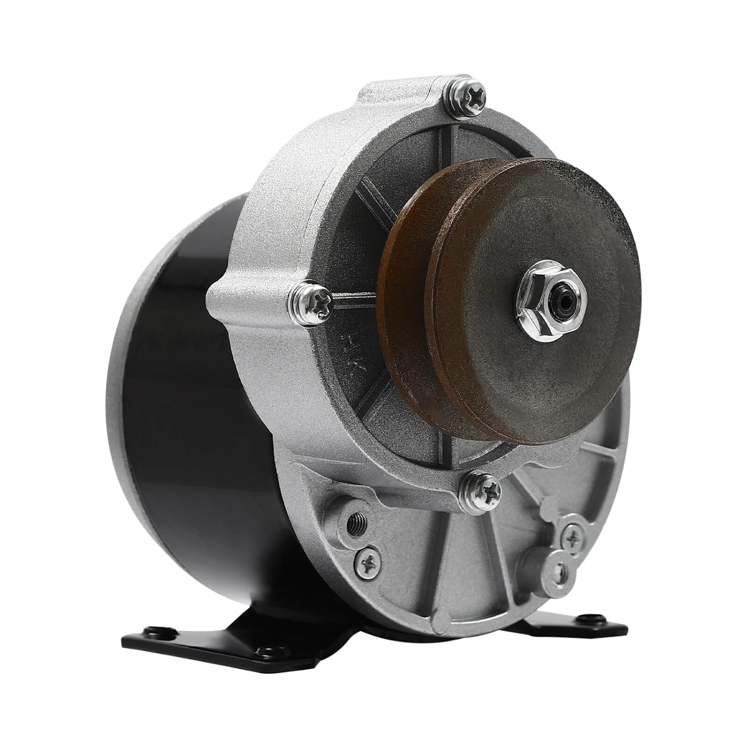 Brushed Motor Gear Reduction Electric Motor Gear Motor w/Belt Pulley 12VDC 250W