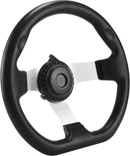 Miniatura 14 de PRO BAT Kit de acero para volante de 11.811 in/11.8 pulgadas, 12.598 in/12.6 pulgadas, piñón de engranaje, eje ajustable, repuesto para Go Kart Golf