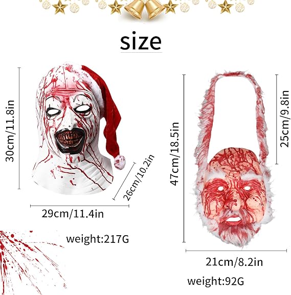 Terrifier Mask Art the Clown Mask Adults Cosplay Funny Killer Scary Head Props for Halloween