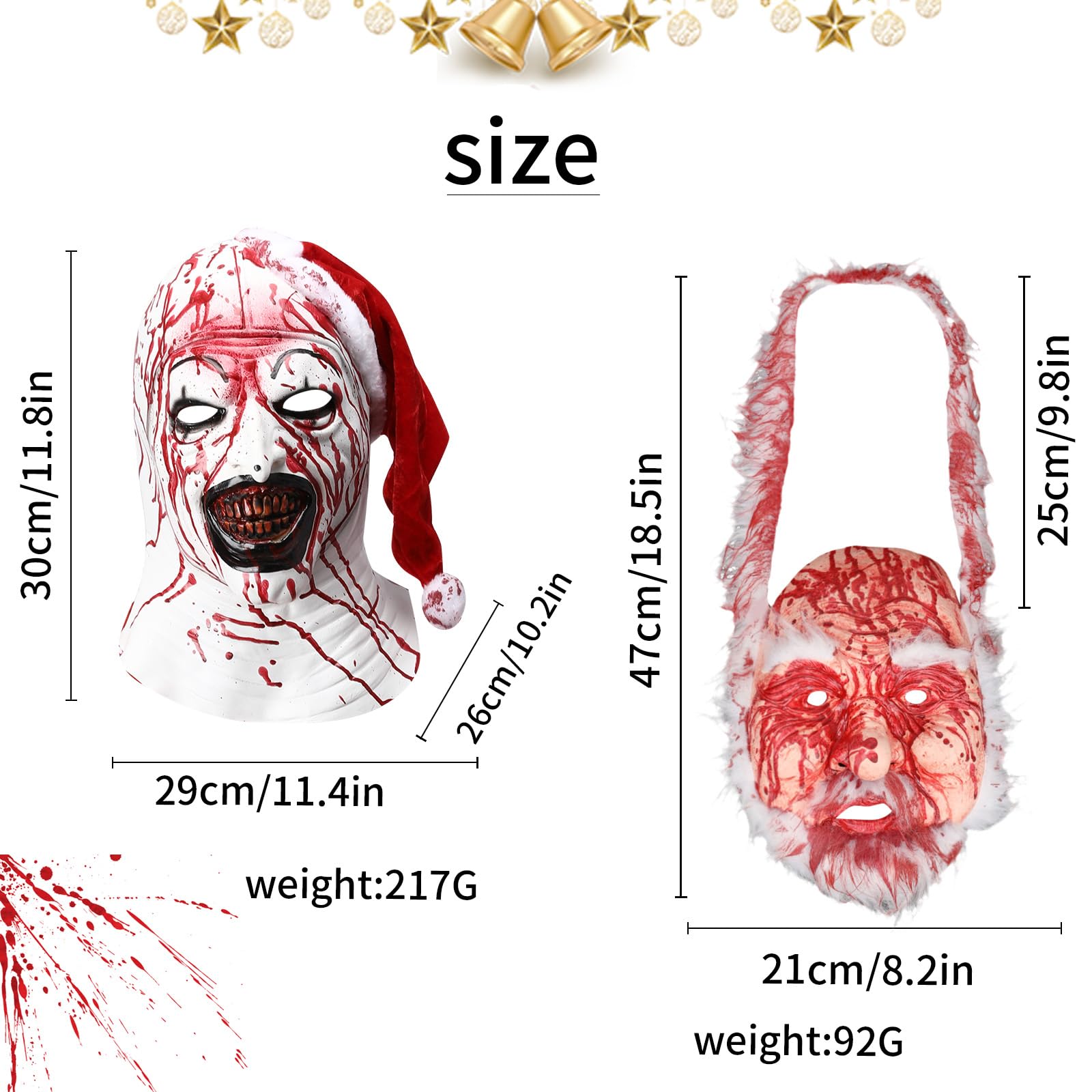 nezababy Terrifier Mask Art The Clown Mask Scary Killer Full Head Masks Horror Halloween Cosplay Prop, Terrifier Mask-c - Image 4