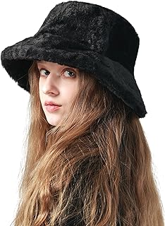 قبعة باكيت زغبية دافئة للشتاء من كيرينوفا، قبعة دلو زغبية مريحة، قبعة فرو عصرية مناسبة للنساء والفتيات