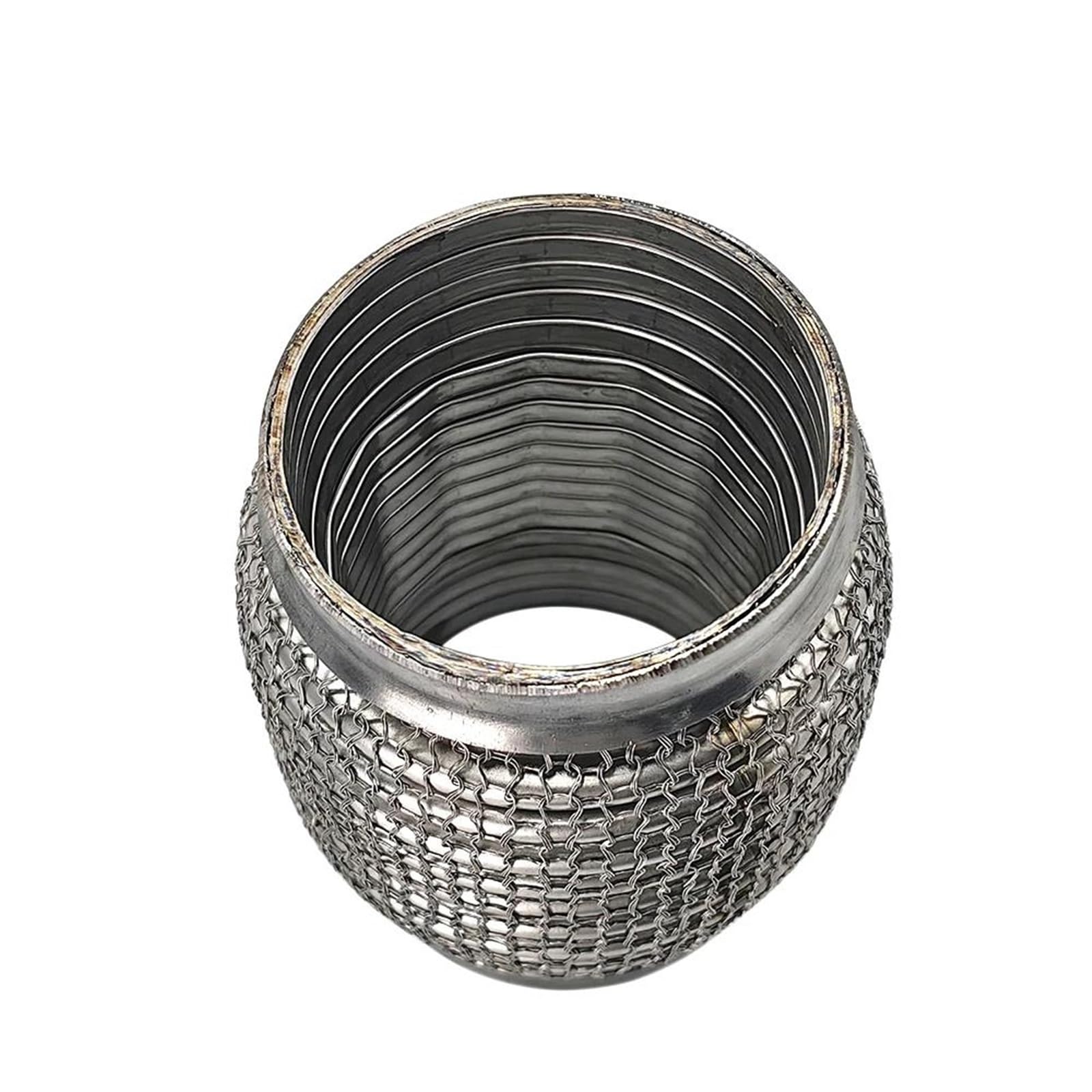 Genérico Terminal Escape ID 45mm Longs 100/150/200mm Acero Inoxidable 304 Tubos De Escape Acoplador Tubo Fuelle con Flexible Enclavamiento Malla(45mm-150mm)