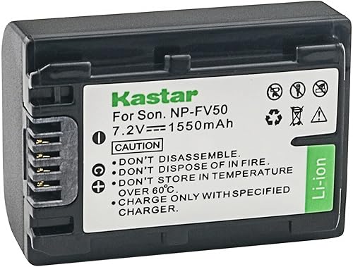 Miniatura 4 de Kastar Paquete de 2 baterías de repuesto NP-FV50 para Sony NP-FV30, NP-FV40, NP-FV50, NP-FV70, NP-FV70A, NP-FV90, NP-FV100, batería Sony BC-TRV,