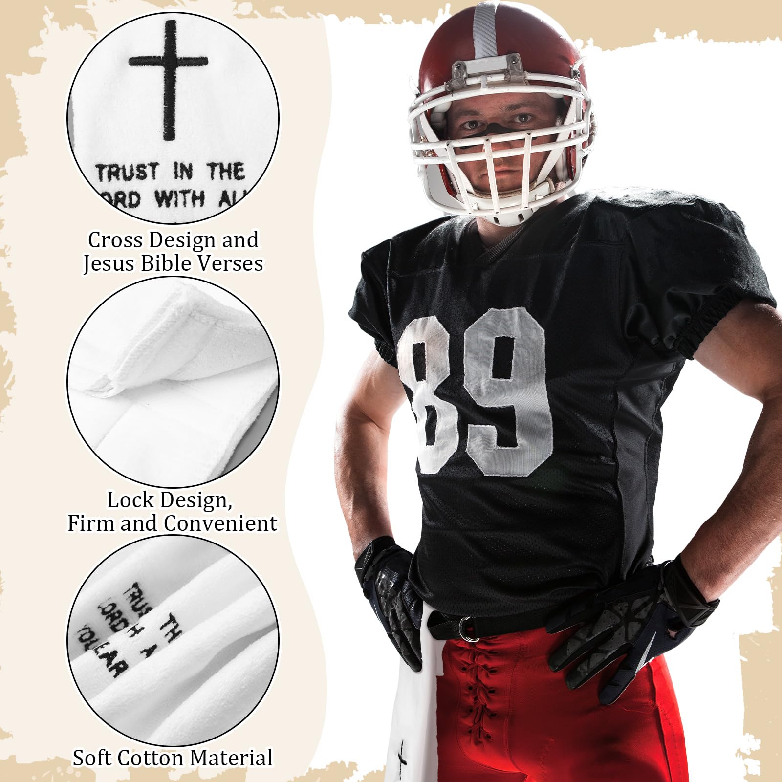 christian football gear Amazon.com: VitalCozy 2 Pcs Cross Towel Cotton QB Towel,Trust Rahmenhöhe:43 CM Sharptail 2 Disc 27,5 _label_Bestseller Make this powerful long