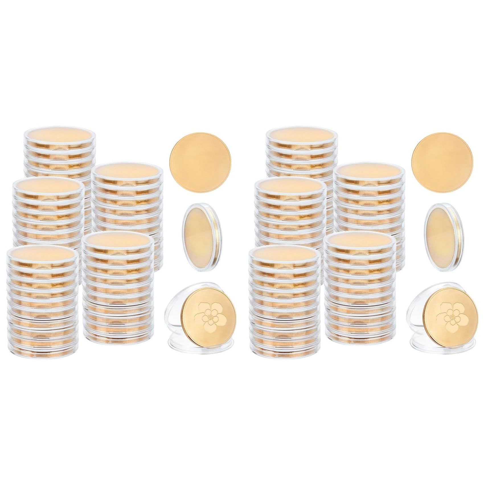 Jnchdghwa As Shown 100 Pcs Blank Coin Engraving Blanks Coin Metal Stamping Blank Coin 40 Mm/1.57 Inch Round Tags Threaded Edged Coin