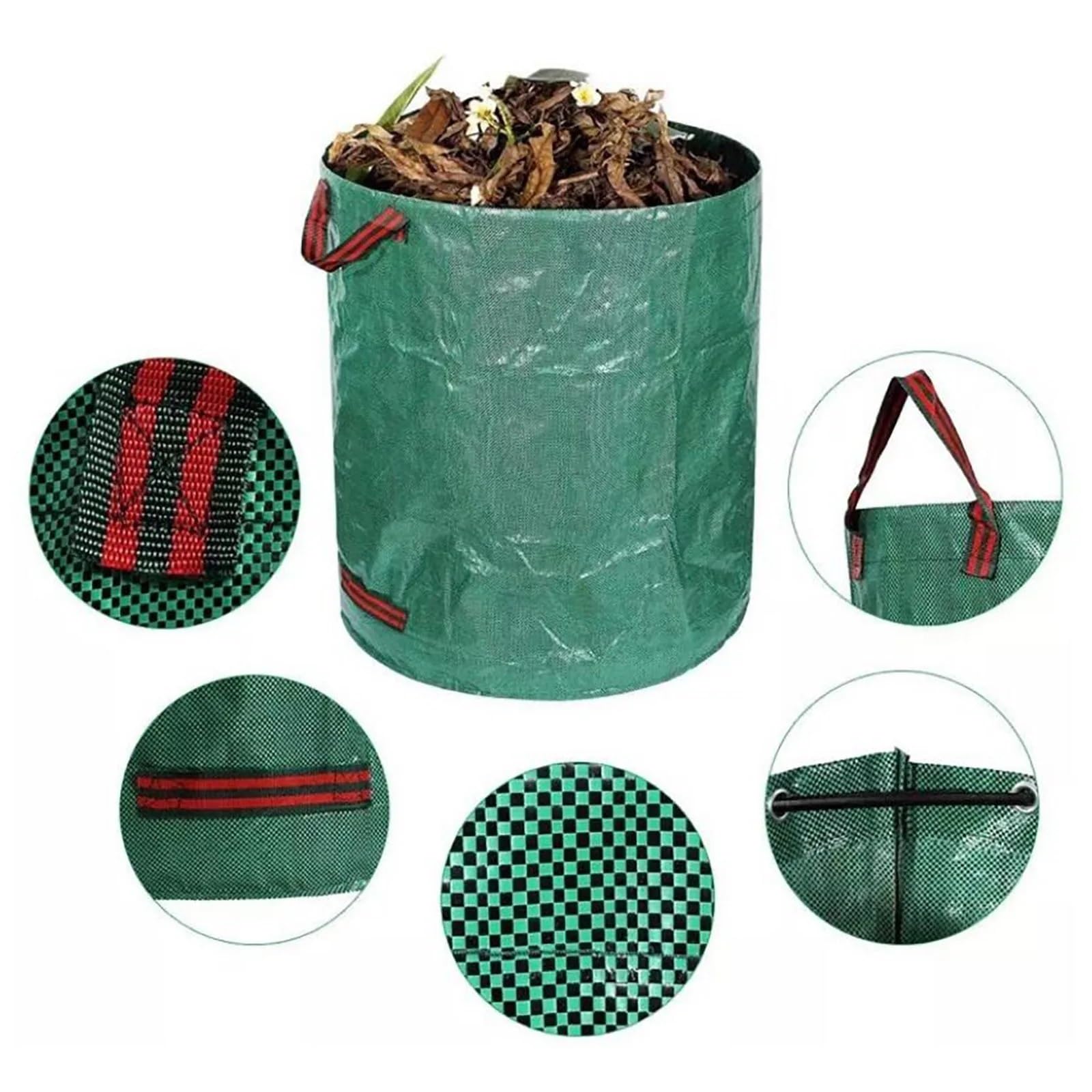 GartenabfallsäCke 3 stücke Große Kapazität Gartenbeutel mit wiederverwendbarem blattem Blatt Sack Mülleimer Dose Faltbare Garten Müllabfall Sammlung Aufbewahrungstasche Gartensack