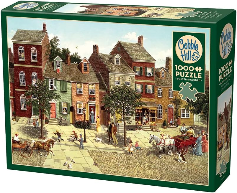 Cobble Hill 1000 Piece Puzzle - The Curve in The Square - Sample Poster Included