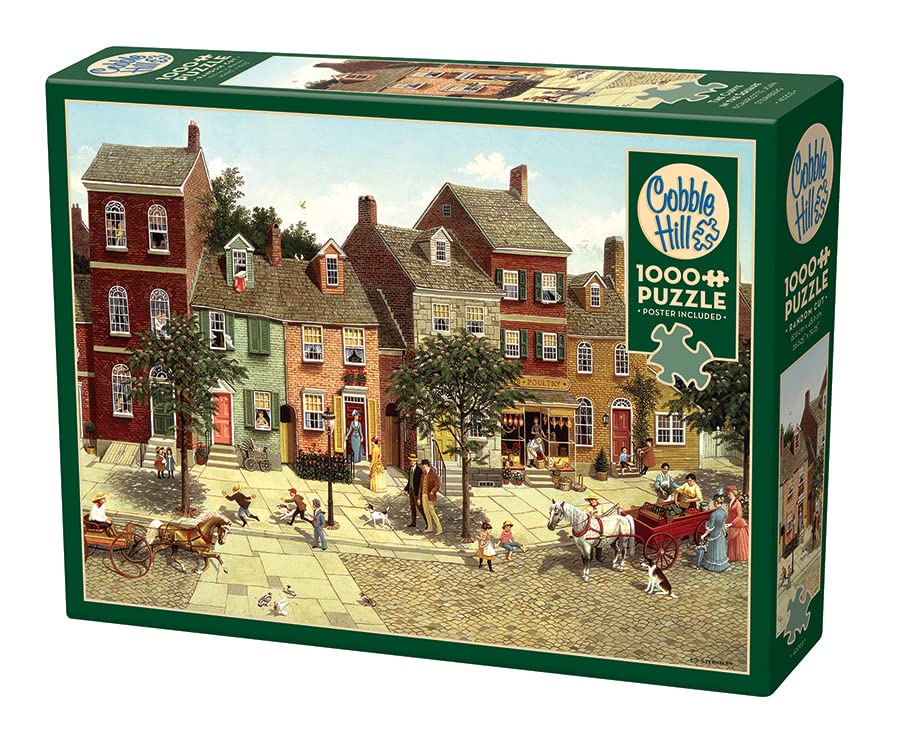 Cobble Hill - Puzzle da 1000 pezzi, The Curve in The Square - Poster di esempio incluso