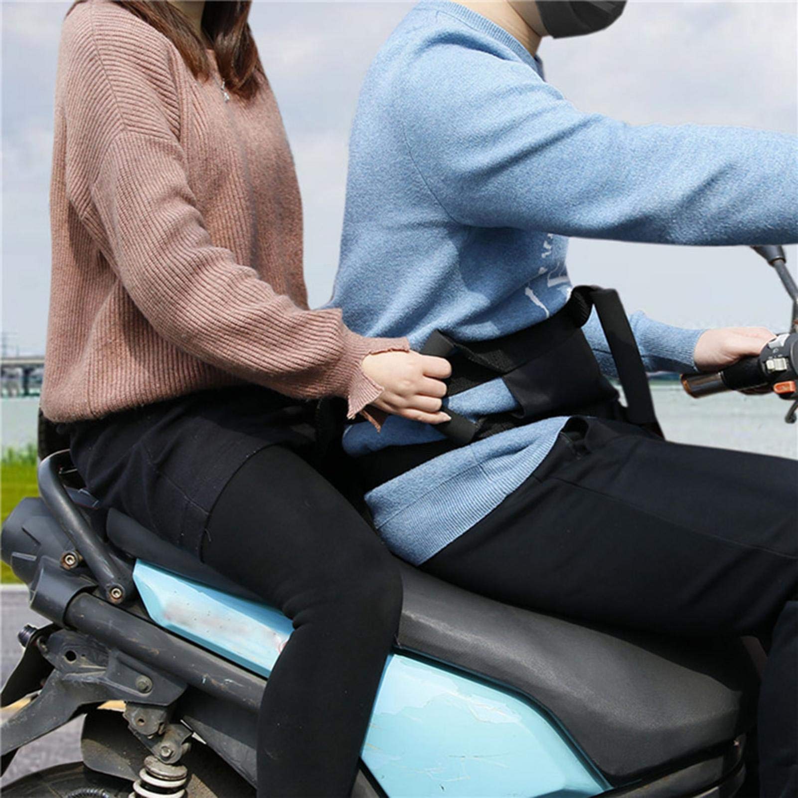 Magent Harnais Moto Enfant Poignee Passager Moto Ceinture de Sécurité Réglable pour Moto et Scooter