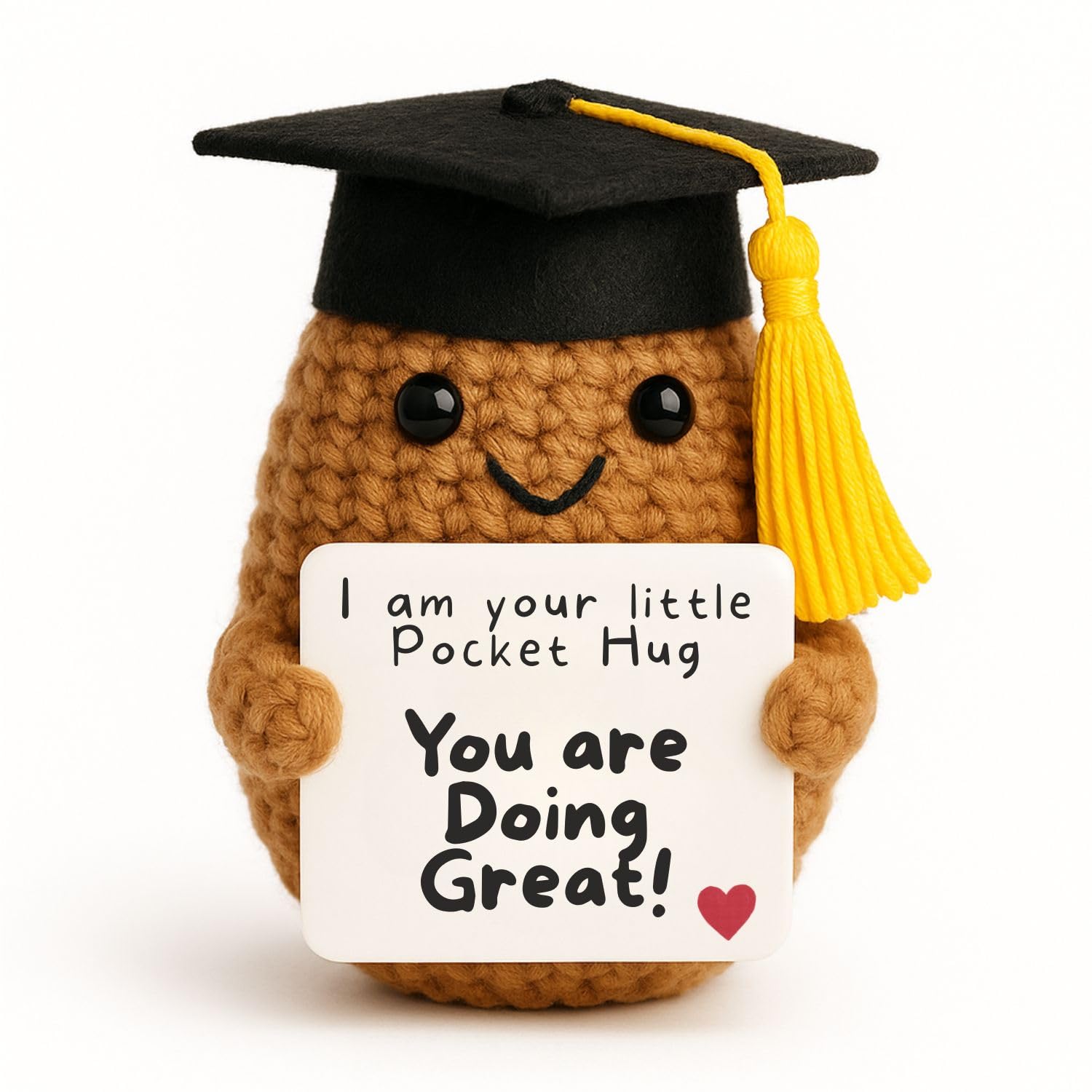 Positive Student© | Pocket Hug & Emotional Support | Exams & Graduation | Home Decor & Desk Buddy | Keepsake Gifts Kids, Girls, Boys, Daughter Son| Back to School | Stress Relief & Study Motivation