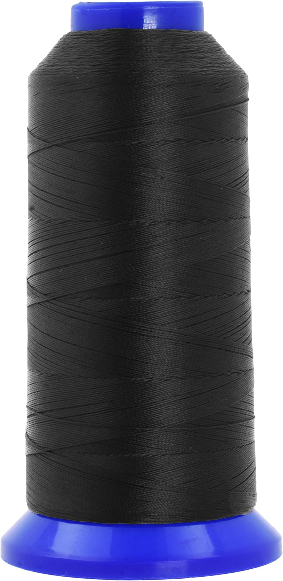 Mandala Crafts Black Heavy Duty Thread - 1500 Yds Tex 70 Strong Polyester Threads for Sewing Drapery, Jeans, Leather, Hair, Outdoor Marine Upholstery