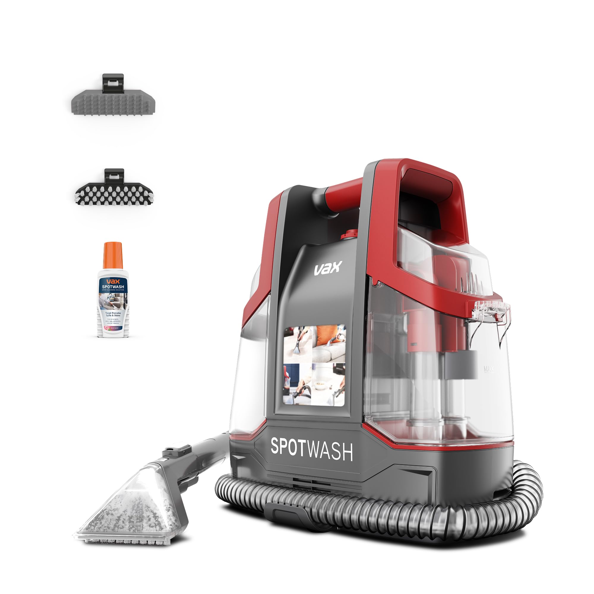 VAX SpotWash Duo Spot Cleaner, For Stains, Spills & Pet Messes, Suitable for Car, Sofa, Upholstery, Compact, Handheld Cleaning Machine Includes Pet Tool & Vax 250ml Solution, CDCW-CSXA. — view 12