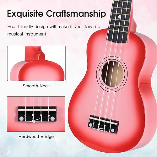 Miniatura 96 de ADM Ukelele para principiantes, kit de ukelele de madera hawaiana para niños y adultos, paquete de ukalelee profesional con lecciones gratis