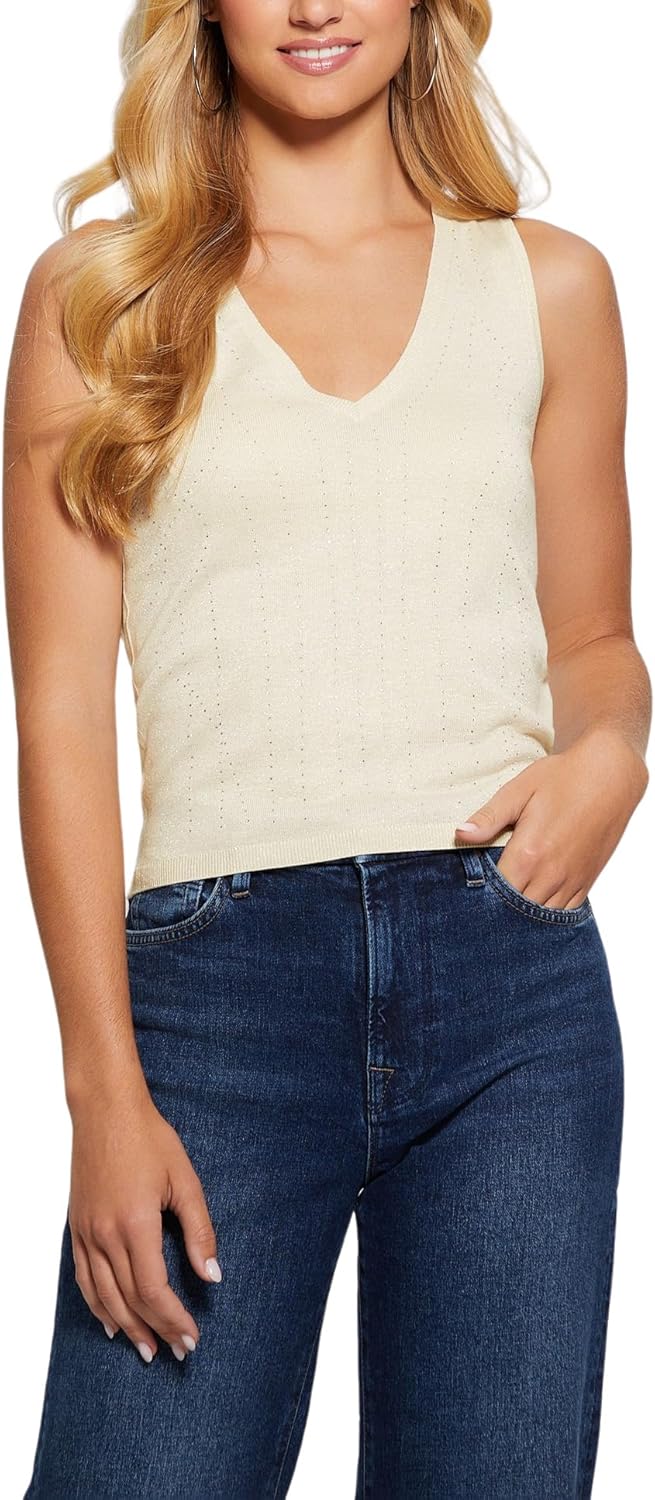 Guess Women's Sleeveless Hot Fix Janine Sweater