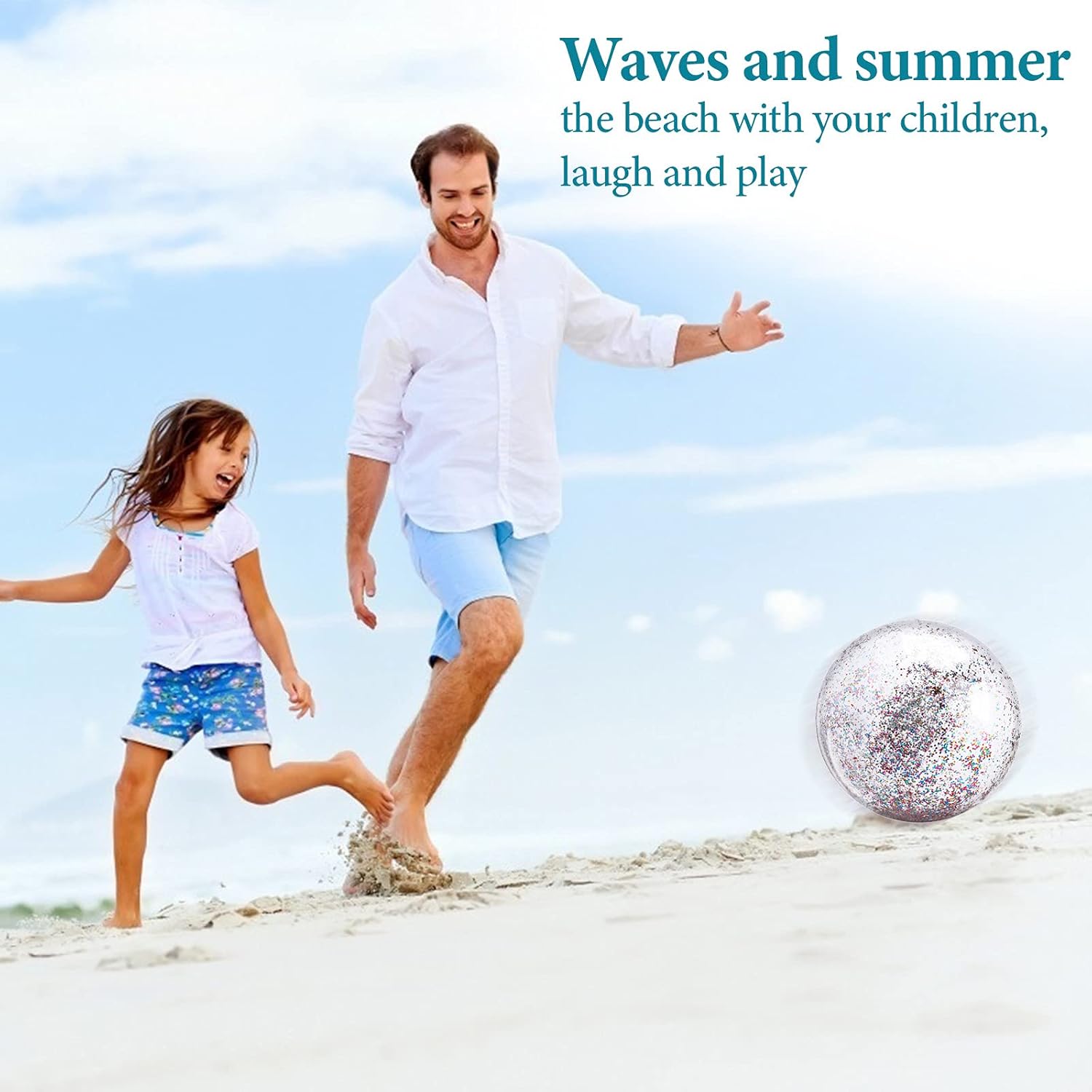 4 Pack Glitter Beach Balls Inflatable Confetti Sports Beach Balls Floatable Sequin Beachballs Jumbo Pool Toys Balls Giant Clear Beach Ball Bulk for Summer Beach Favor Water Fun Swimming Pool Party Toy : Toys & Games