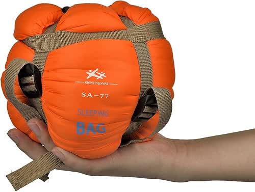 Warm Weather Sleeping Bag - Portable Waterproof Compact Lightweight, Packable