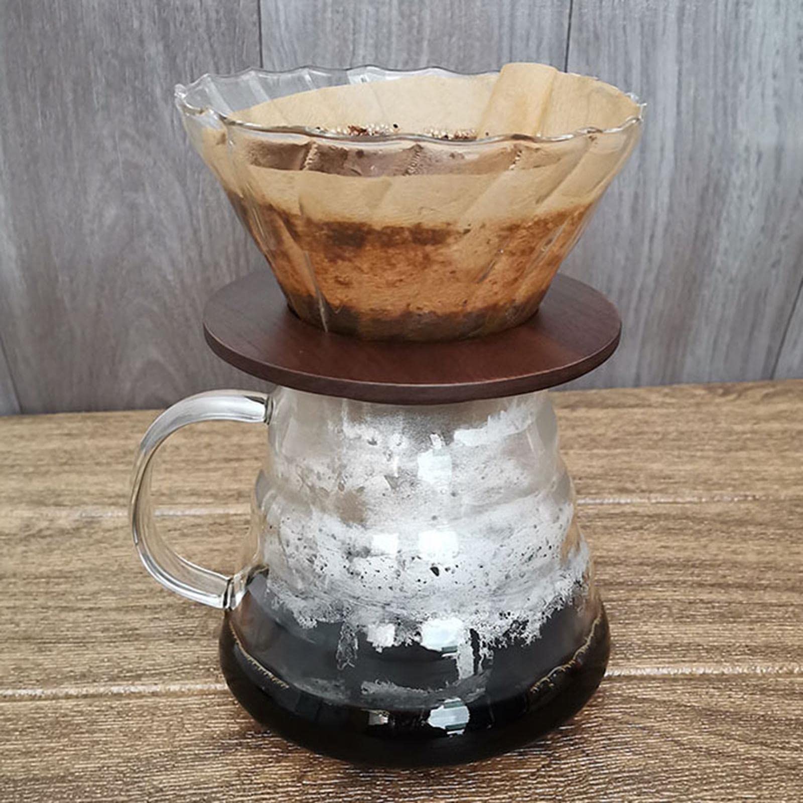Soporte portátil de madera para filtro de café, 5 unidades, estilo A