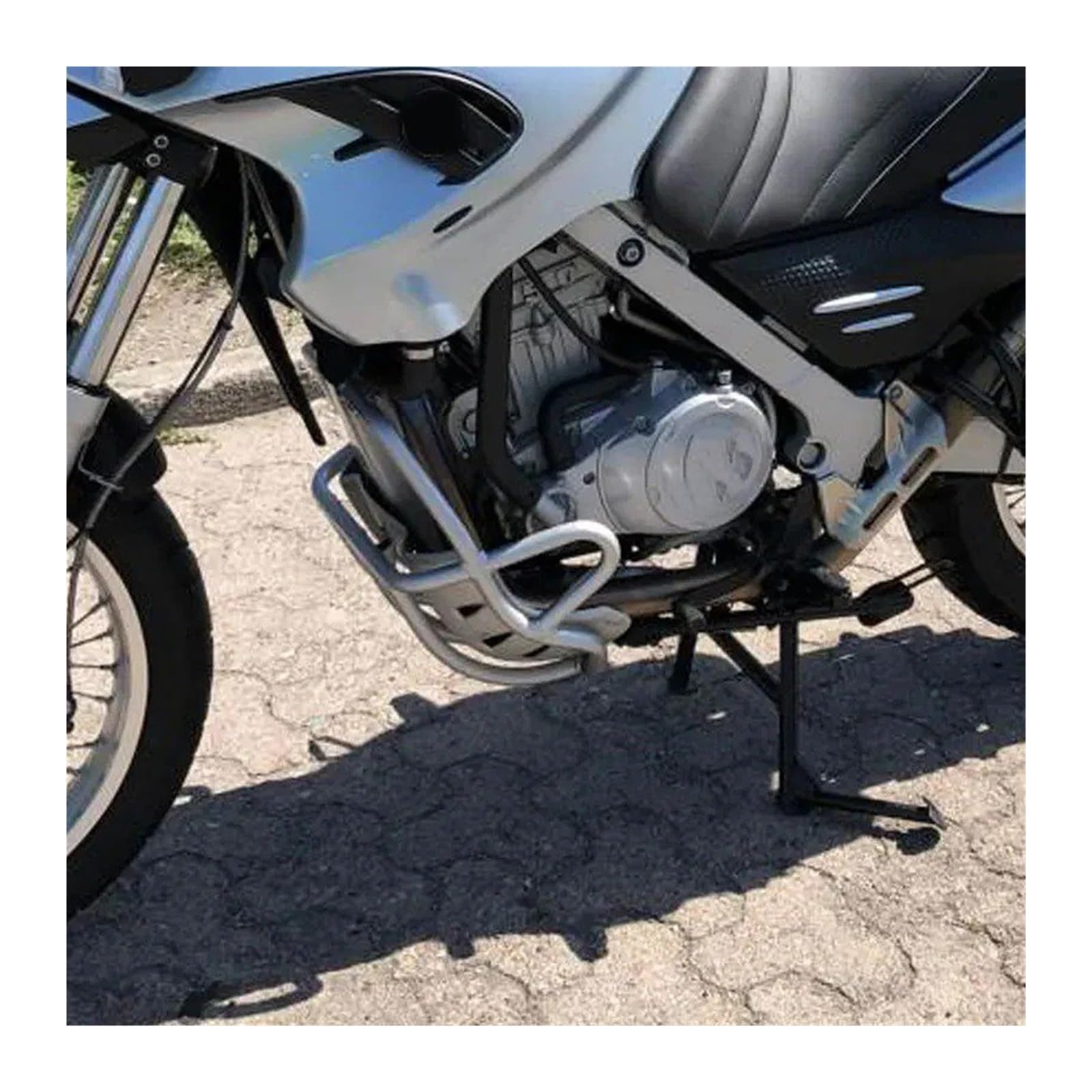 Für BMW F 650 GS Dakar 2000 2001 2002 2003-2007 Motorradzubehör Oberer + Unterer Motorschutzbügel Crash Bar Highway Protector Highway Sturzbügel Motorschutz(Black Upper)