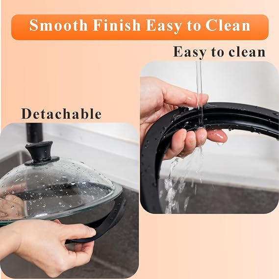 Premium Tempered Glass Microwave Cover 11.6inch/296mm (inner Dia.10.5inch/265mm),Tempered Glass Microwave splatter guard with water injection through, keep food juicy, BPA free 100% food safe