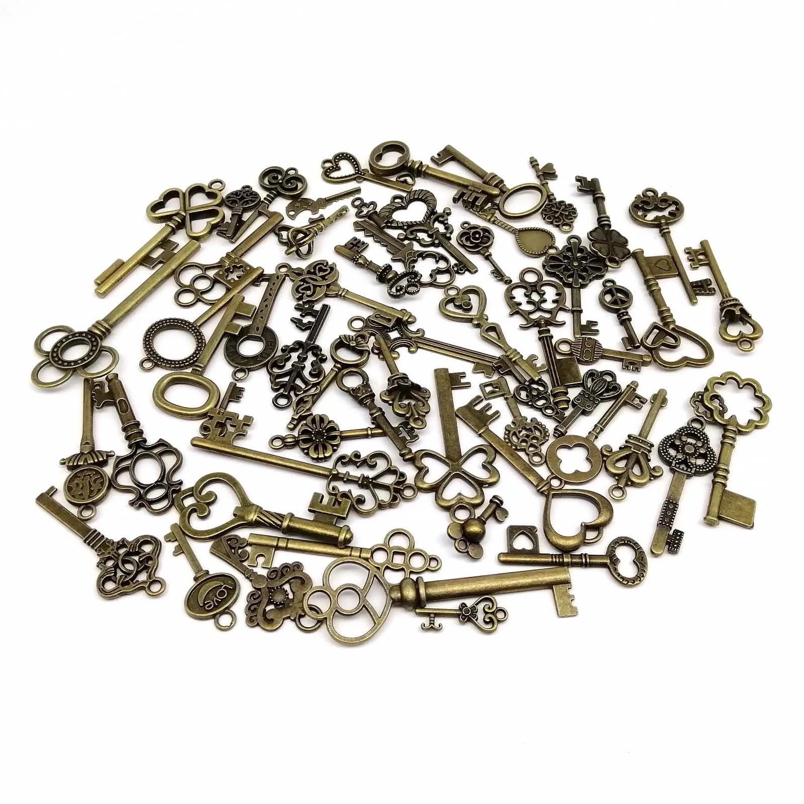 Breloques clé vintage pour pendentifs steampunk et projets de customisation textile - 7